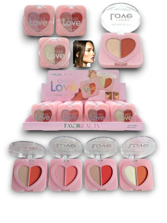 RUBOR E ILUMINADOR DE CORAZONCITO 6840