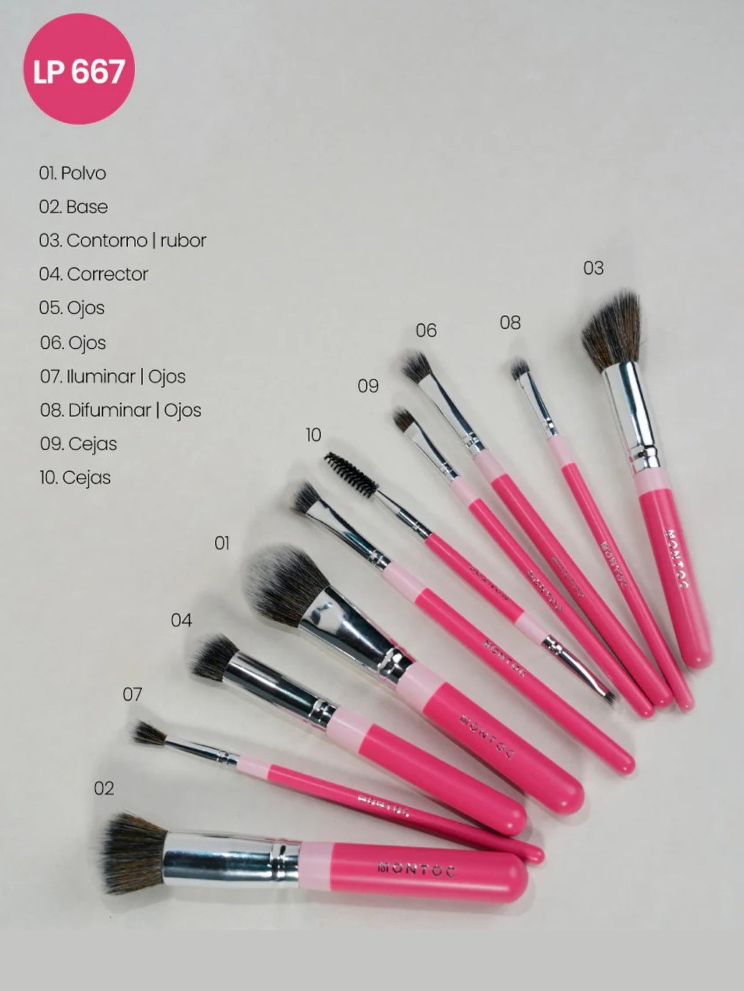 KIT DE BROCHA FLUFFY MONTOC LP676